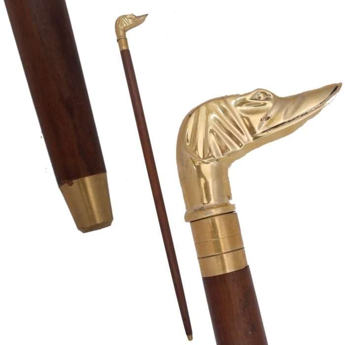 MRWS02 Walking Stick with Brass Dog Handle Grip - Image 5