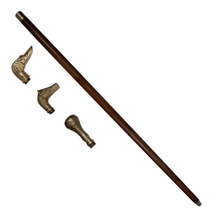 MRWS04 Walking Stick with Brass Handle Grip copy