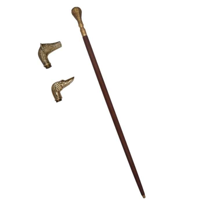 MRWS04 Walking Stick with Brass Handle Grip - Image 3