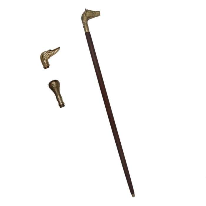 MRWS04 Walking Stick with Brass Handle Grip - Image 4