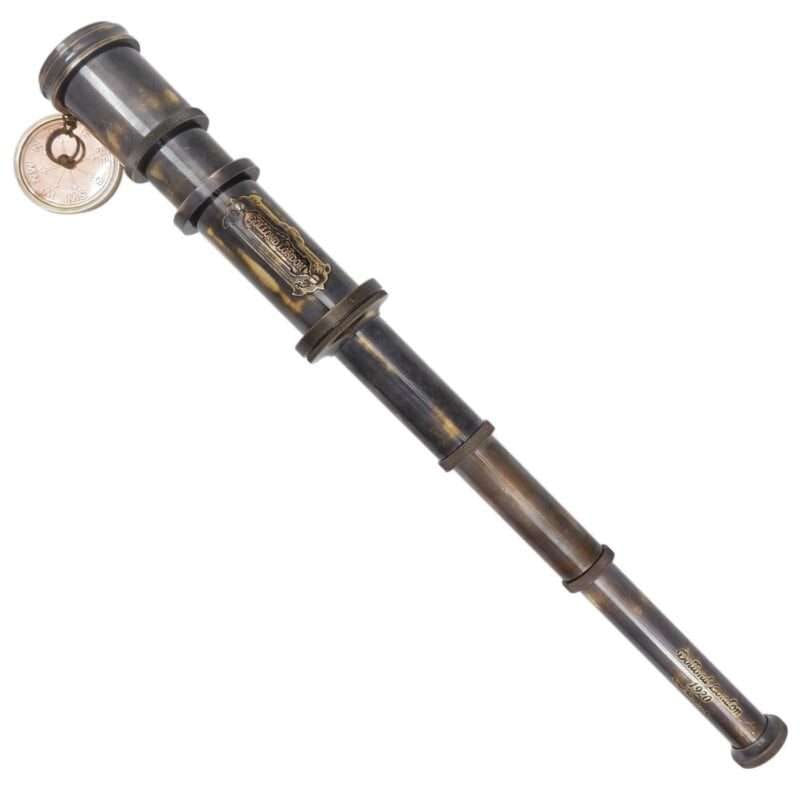 NT02 Antique Decor Spyglass Pirate Telescopewith Leather Box Telescope for Adventure Enthusiasts Monocular Nautical Decor for Gifting