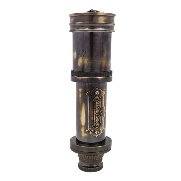 NT02d Antique Decor Spyglass Pirate Telescopewith Leather Box Telescope for Adventure Enthusiasts Monocular Nautical Decor for Gifting