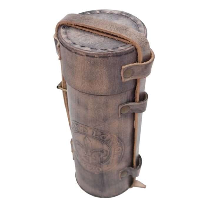 NT02h Antique Decor Spyglass Pirate Telescopewith Leather Box Telescope for Adventure Enthusiasts Monocular Nautical Decor for Gifting