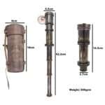 NT02j Antique Decor Spyglass Pirate Telescopewith Leather Box Telescope for Adventure Enthusiasts Monocular Nautical Decor for Gifting