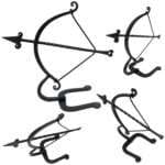 NT03f Armillary Arrow Solid Wrought Iron Sculpture