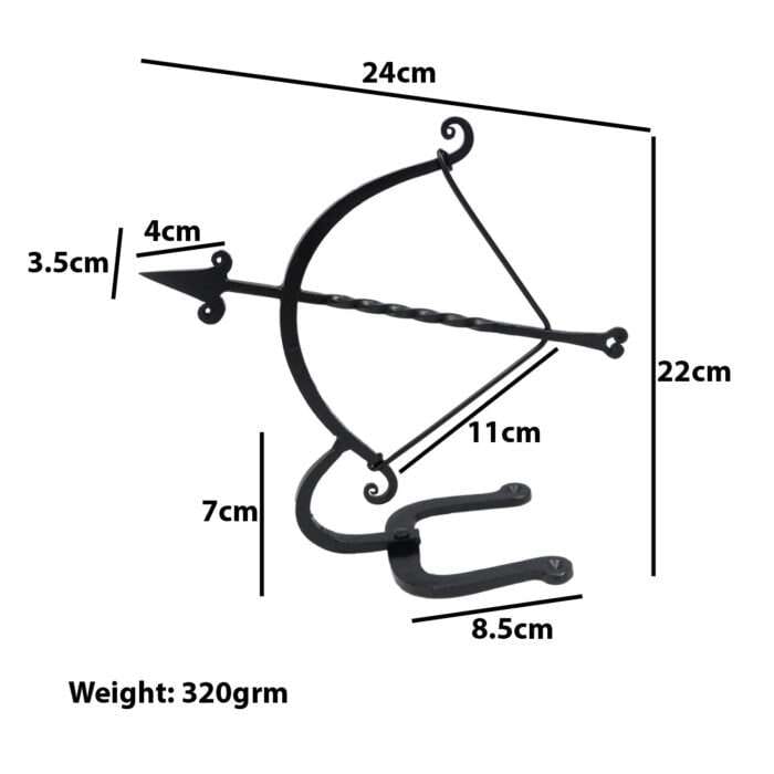 NT03g Armillary Arrow Solid Wrought Iron Sculpture