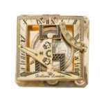 NT04e Antique Brass Sundial Compass with Wooden Box