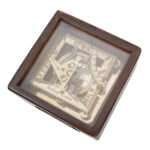 NT04g Antique Brass Sundial Compass with Wooden Box