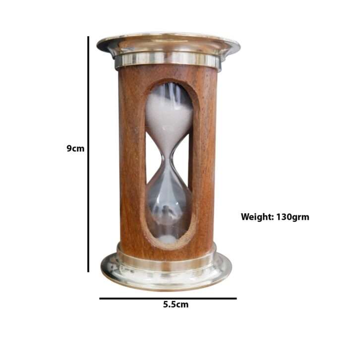 NT08f Antique Sand Time 5 Minutes ApproxBrass Sand ClockSand Watch for Office,Home Decor, Ideal for Exercise, Vintage Sand Clock, Study Table Decor, Antique Nautical Decor NT08 Antique Sand Clock Watch - Image 7