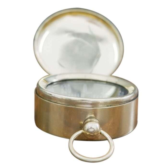 NT10d Chrome Finish Hunters Pocket Compass With Pouch Vintage handmade style compass NT10 Chrome Finish Hunters Pocket Compass - Image 5