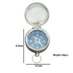NT10 Chrome Finish Hunters Pocket Compass - Image 8