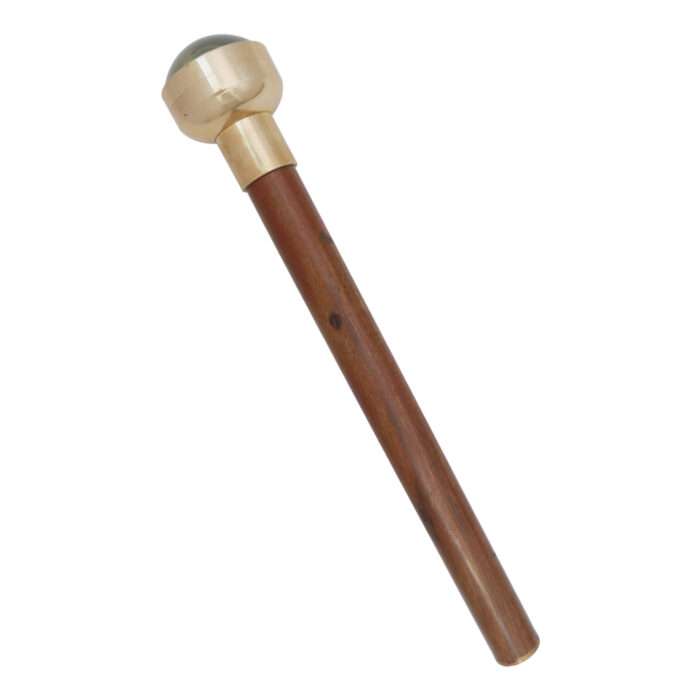 NT12c Antique Brass Compass On Top Head Handle Brown Wood Walking Stick NT12 Antique Brass Compass On Top Head Handle Walking Stick - Image 4