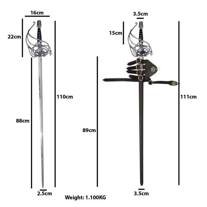 RP30 Basket Hilt Rapier Sword - Image 8