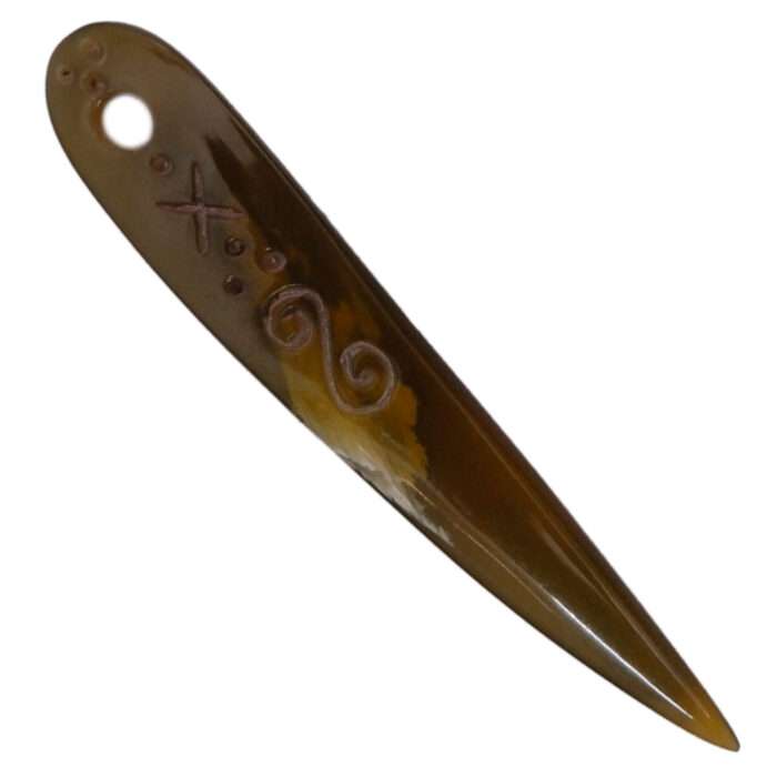 MRYN04 Natural Hand made buffalo Horn Yarn Needle - Image 3