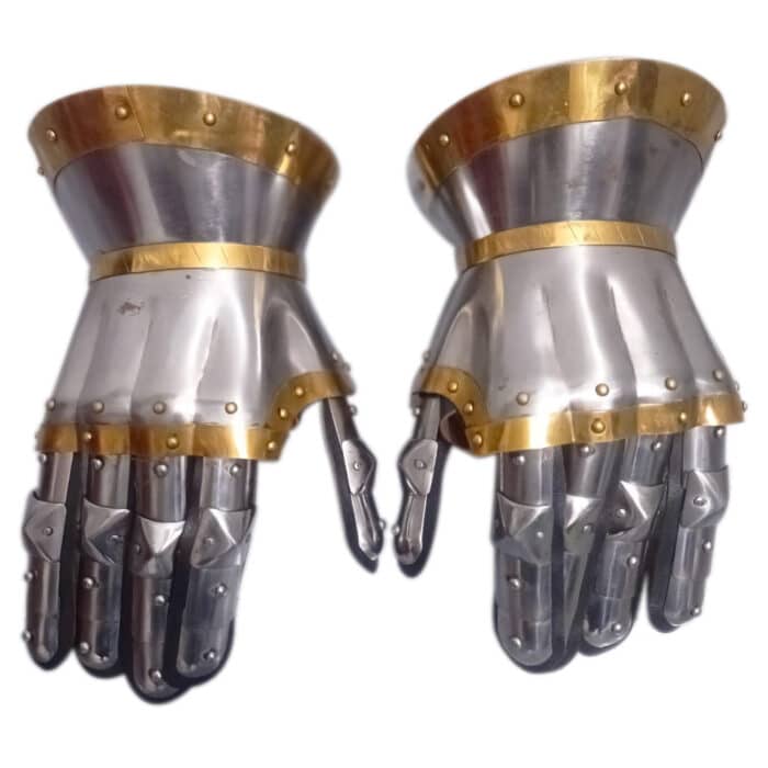 14 copy J73 Medieval Functional Steel Gauntlets Glove - Image 3
