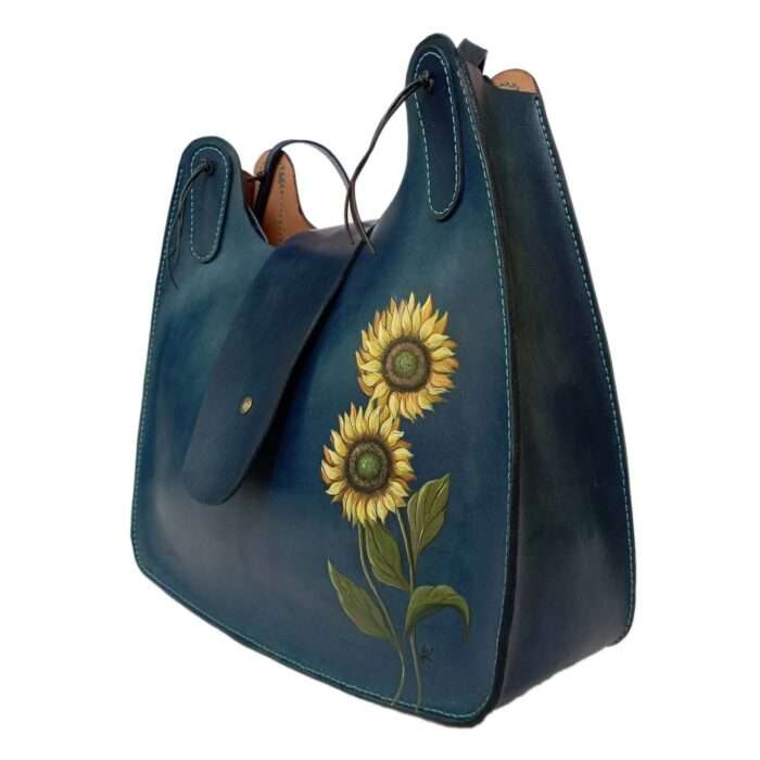 BG192a SUNFLOWER LEATHER PURSE BG192 SUNFLOWER LEATHER PURSE