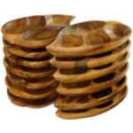 WP06 Leaf Shaped Wooden Serving Trays