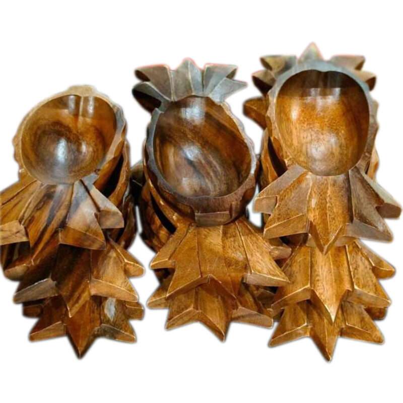 WP07 Wooden Pineapple Serving Dish
