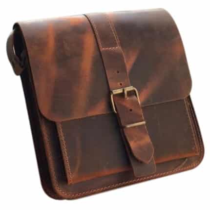 BG219 Leather Crossbody Messenger Bag