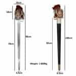 SD233 Vintage Sword Leather Embossed Scabbard - Image 11