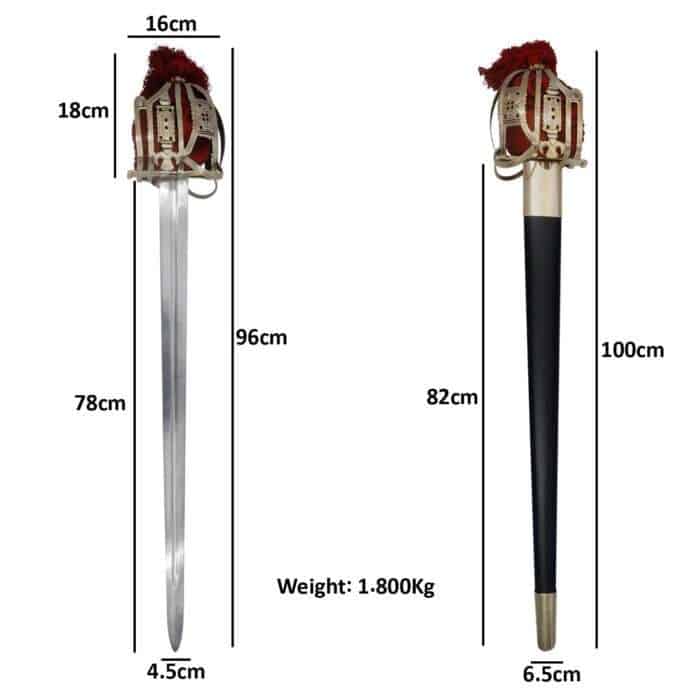 SD233 Vintage Sword Leather Embossed Scabbard - Image 11