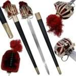 SD233 Vintage Sword Leather Embossed Scabbard - Image 12