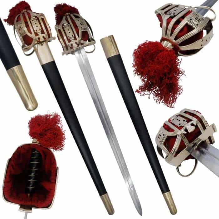 SD233 Vintage Sword Leather Embossed Scabbard - Image 12