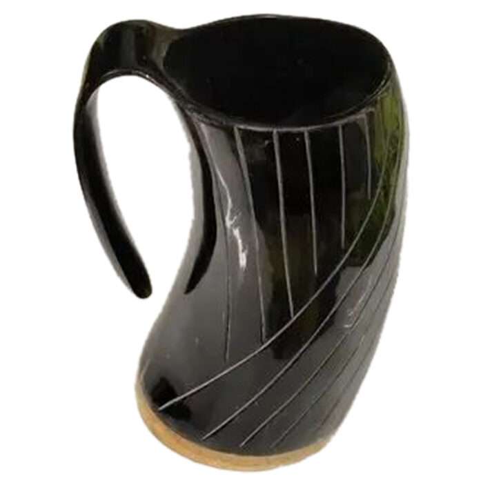 HR115 Viking Black Horn Mug HR115 Viking Black Horn Mug