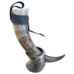 HR16 Viking Carved Drinking Horn