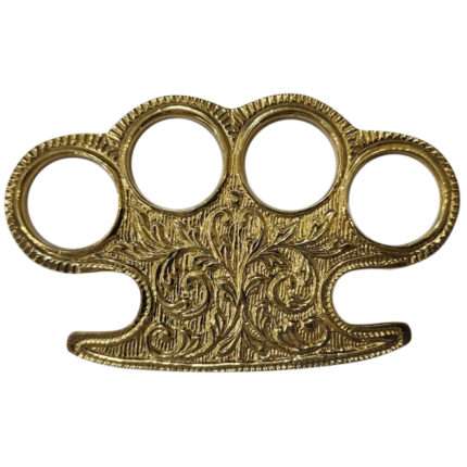 KD23 Floral Embossed Brass Knuckle