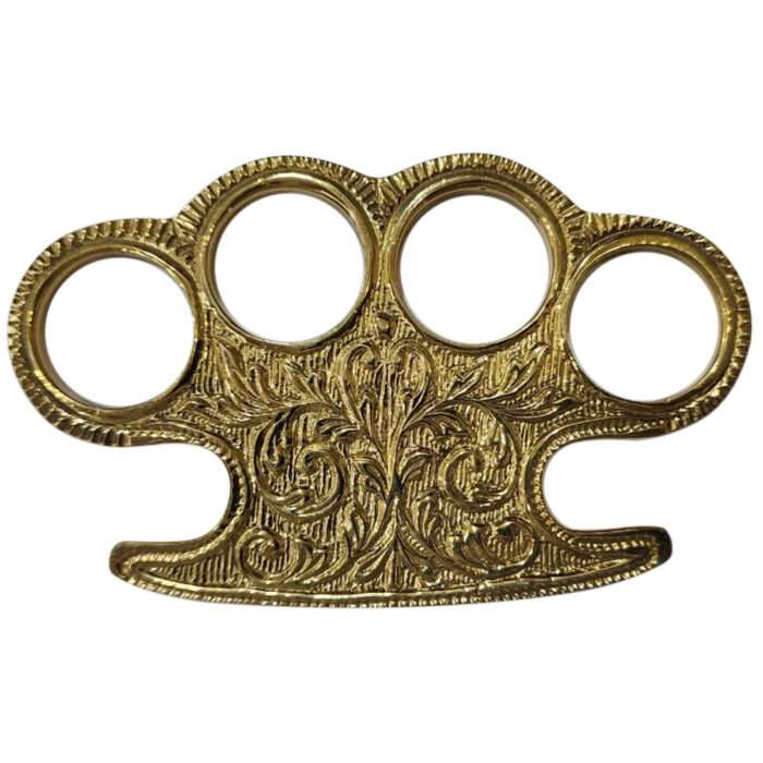KD23 Floral Embossed Brass Knuckle