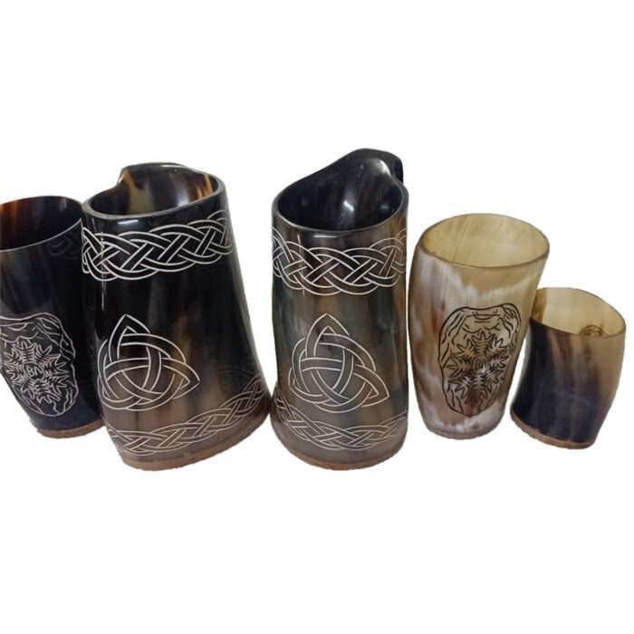 HR118 Horn Glasses and Beer Mugs