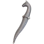 DM31 Horse Head Damascus Dagger - Image 2