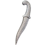 DM32 Floral Damascus Dagger - Image 4