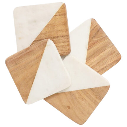 WP19 Wooden Table Coaster Set