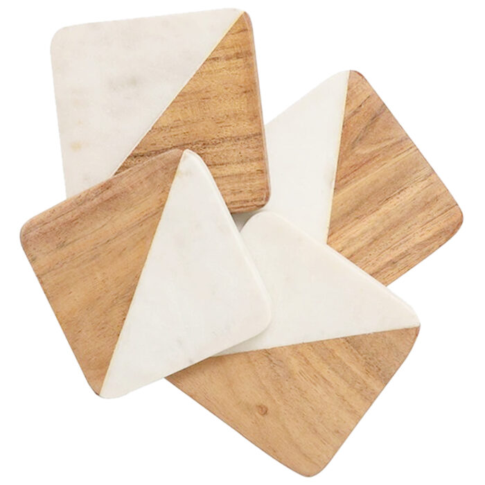 WP19 Wooden Table Coaster Set