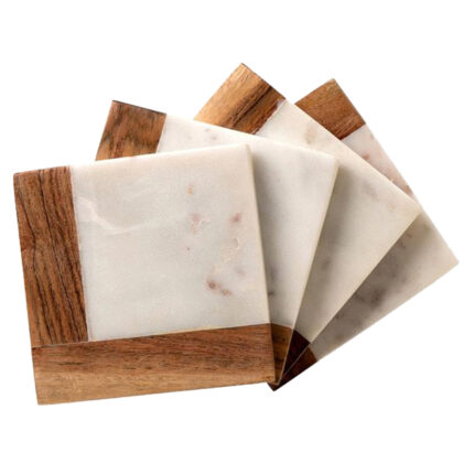 WP12 Wooden Table Coaster Set