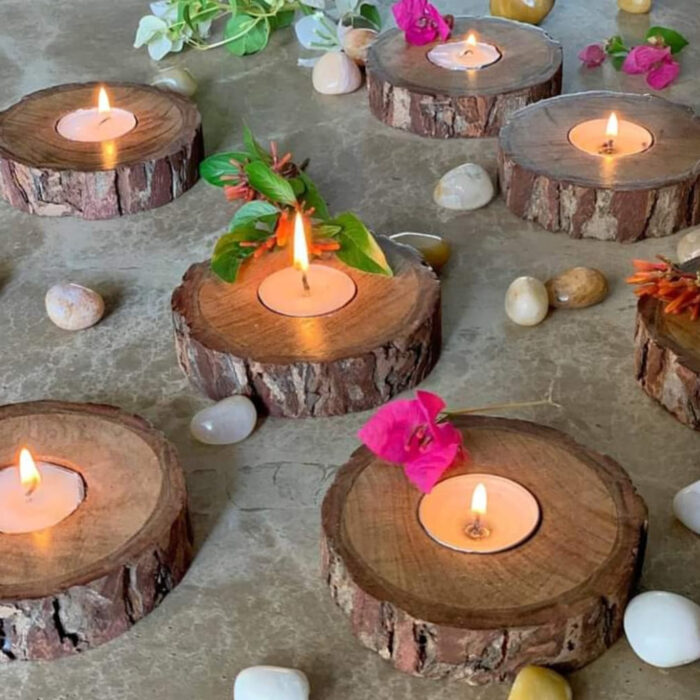 WP29 Wooden Candle Stick WP29 Wooden Candle Stick