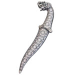 DM33 Elephant Head Damascus Dagger - Image 2