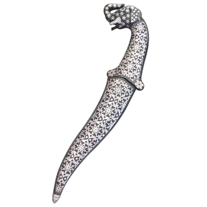 DM33 Elephant Head Damascus Dagger - Image 2