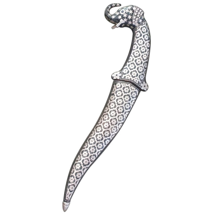 DM33 Elephant Head Damascus Dagger - Image 4