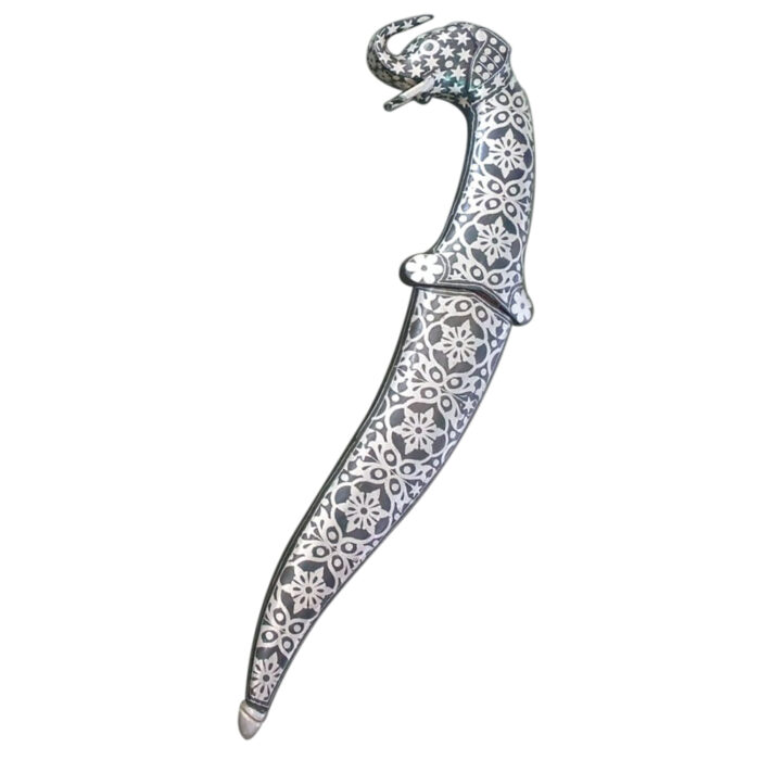 DM33 Elephant Head Damascus Dagger - Image 6