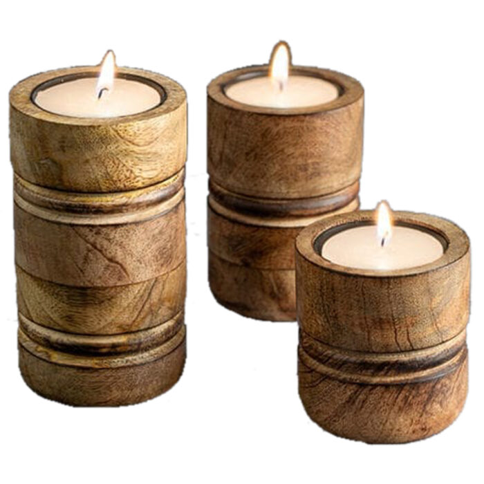 WP34 Wooden Candle Stick WP34 Wooden Candle Stick