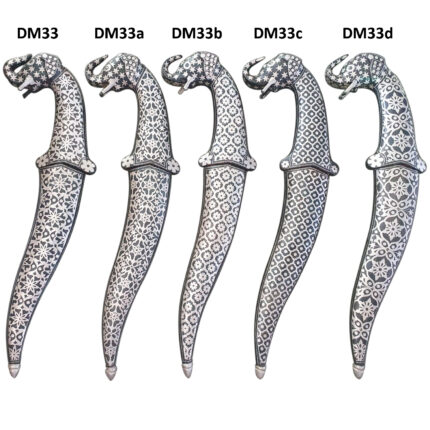 DM33 Elephant Head Damascus Dagger