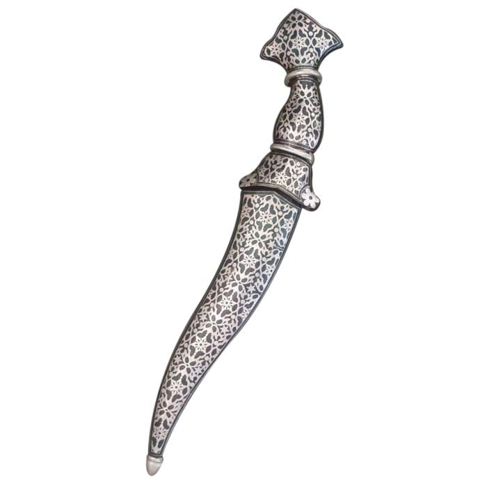 DM34 Crown Handle Damascus Dagger - Image 3