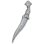 DM34 Crown Handle Damascus Dagger - Image 5