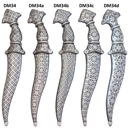 DM34 Crown Handle Damascus Dagger