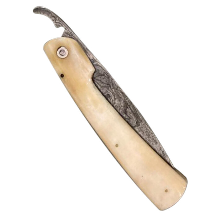 DM63 Bone Handle Damascus Knife - Image 3