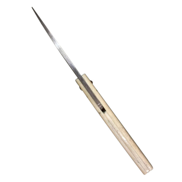 DM63 Bone Handle Damascus Knife - Image 4