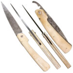 DM63 Bone Handle Damascus Knife - Image 2